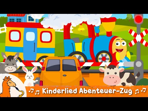 Kinderlied Eisenbahn - Lustiges Zug Lied für Kinder mit Dampflok, Fahrzeugen und Tieren