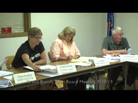 Grand Rapids Town Board Meeting 9/10/13