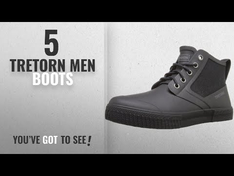 Top 10 Tretorn Men Boots [ Winter 2018 ]: Tretorn Men's Gill Rain Boot, Black/Black, 12 M US