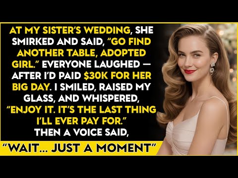 At my sister’s wedding, she smirked: ‘Go find another table, adopted girl’—after I paid $30K for it