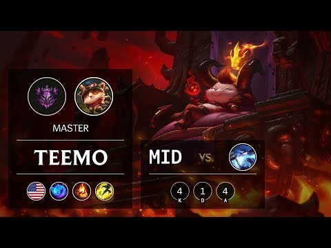 Teemo Mid vs Xerath - NA Master Patch 9.6
