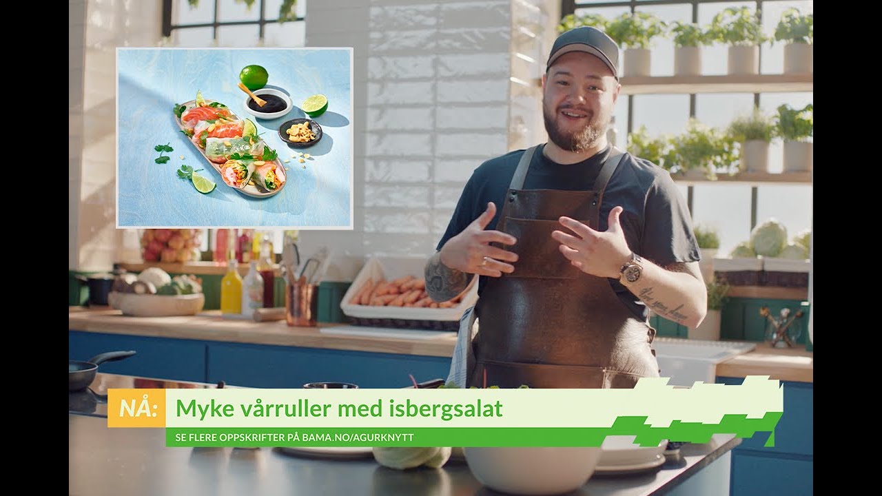 Ferske vårruller med isberg