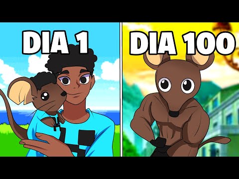 SOBREVIVI 100 DIAS EM UMA CIDADE  DE RATOS MINECRAFT O FILME