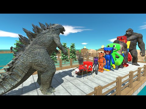 Godzilla Classic vs King Kong PYRAMID DEATH RUN - Animal Revolt Battle Simulator