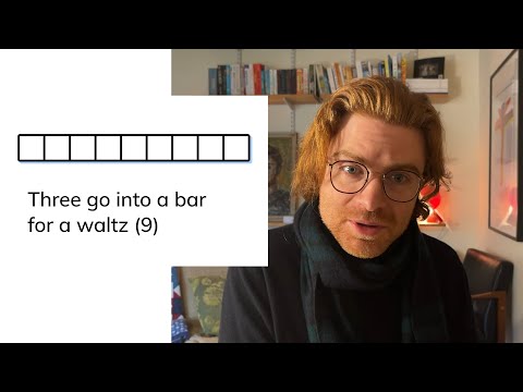 Cryptic Crossword #36: Three go into a bar for a waltz (9) #crypticcrossword