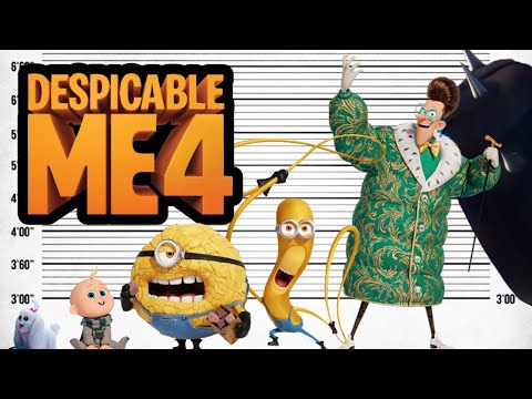 Despicable Me 4 Characters Size Comparison