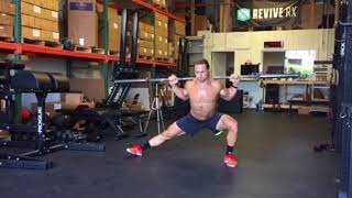Barbell Back Rack Cossack Squat exercise video thumbnail