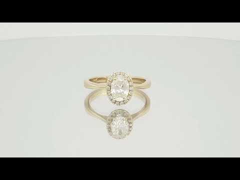 A video of Oval Cut Diamond Engagement Ring