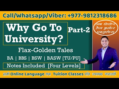 Why Go To University ? Part-2 ||Flax-Golden Tales || English Guru Nepal || Madan Sharma