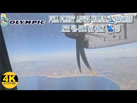 Olympic Air ATR 42-600  Full Flight A3485 Chania - Rhodes