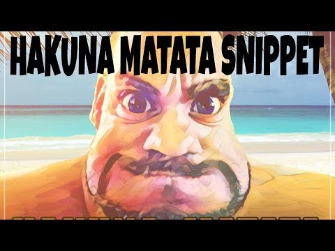 HAKUNA MATATA SNIPPET