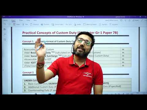 Class 1 Custom Duty By CA Raghav Goel
