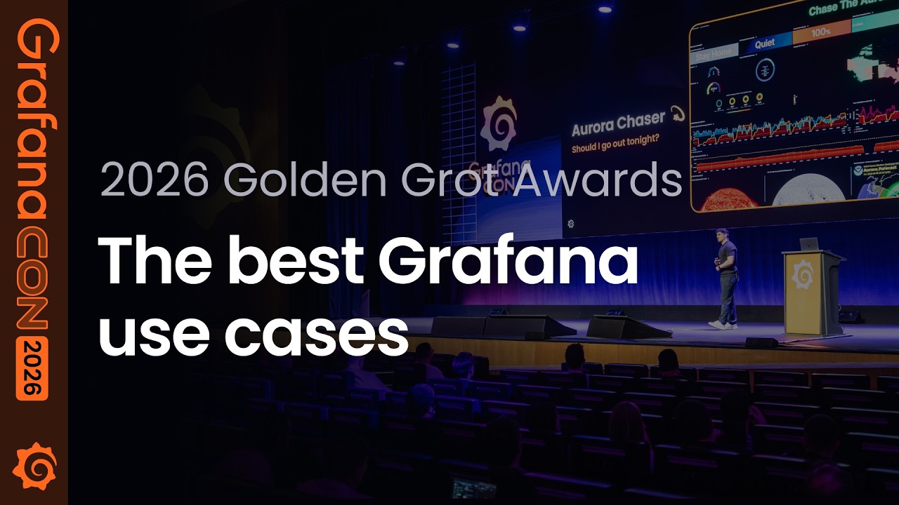 GrafanaCON 2026 Golden Grot Awards Ceremony: Aurora Chaser, Blue Ghost Mission 1, AI Innovations