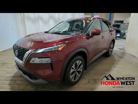 2022 Nissan Rogue AWD SV in Scarlet Ember Pearl Metallic for sale at Wheaton Honda West in Calgary, AB