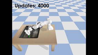 Reinforcement Learning PPO agent learning to control a simulated Frank
