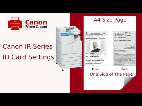 ✓Canon all iR series printers iR3300  ID CARD SETTINGS | Front Side Copy | Voter ID Aadhar PAN Card Video