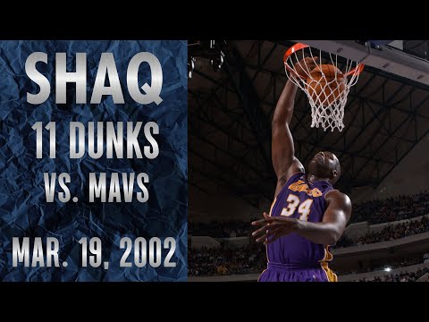 Shaq Dunkfest - 11 Dunks vs. Mavericks (2002)