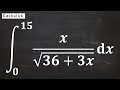 Definite Integral With U Substitution