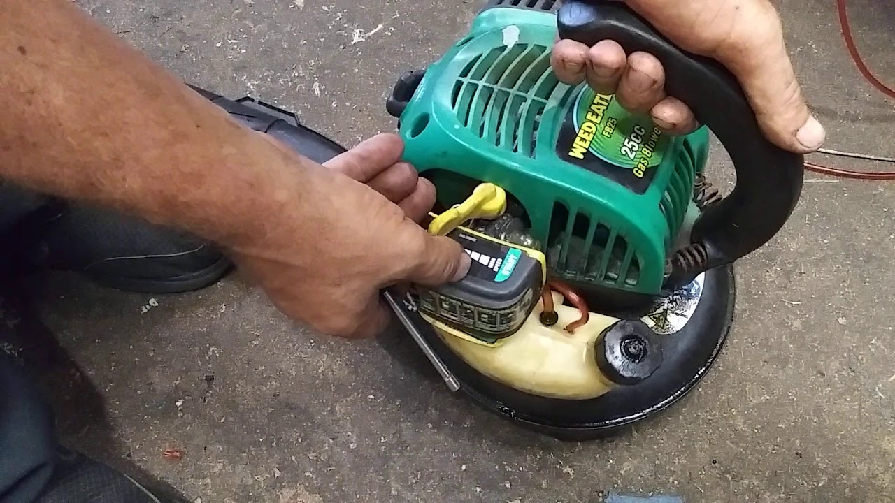 * Weed eater fb25 25cc gas blower carburetor adjustment carb tune up