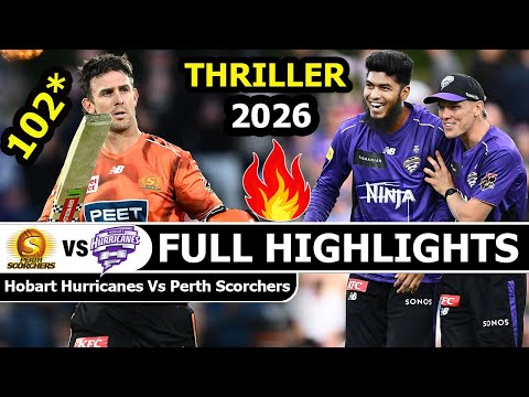 Hobart Hurricanes Vs Perth Scorchers BBL 19th Match Full Highlights 2026 | HH VS PS Big Bash League