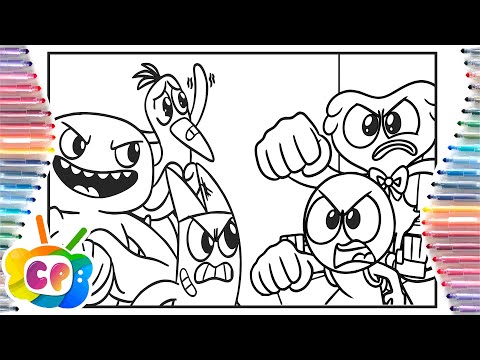 GARTEN OF BAN BAN vs Huggy Wuggy coloring page/Garten of Banban Vs. Poppy Playtime