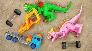 Dinosaurs for kids assemble excavator and dump truck - Car & Animal ToyTV khủng long đồ chơi