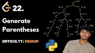 YouTube video 'Generate Parentheses | LeetCode 22 | Theory + Python code'