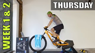 3 - aerobic training for weight loss with changing pedalling rhythm. Zone 1.