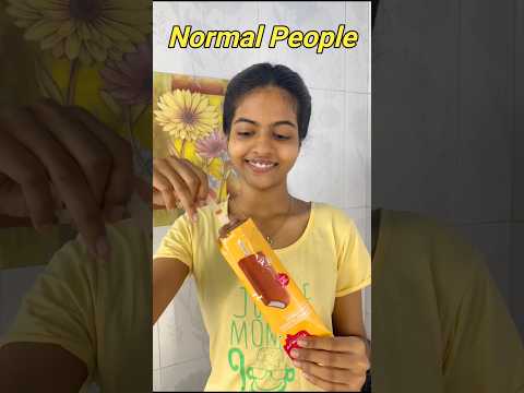 How To Eat Chocobar Ice Cream - Normal People vs Psychopaths #shorts #shortsfeed #icecream #viral
