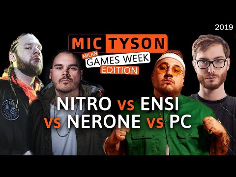 NITRO vs ENSI vs NERONE vs PAOLOCANNONE - Mic Tyson SPECIAL EDITION MilanGamesWeek 2019 Freestyle