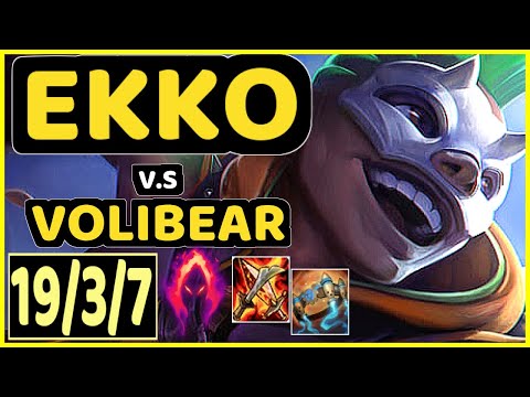 ANDA (EKKO) vs VOLIBEAR - 19/3/7 KDA JUNGLE CHALLENGER GAMEPLAY - NA