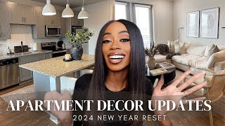 APARTMENT DECORATE & CLEAN WITH ME | modern & neutral home decor | new year reset 2024