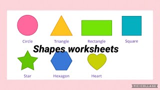 Easy DIY worksheets on shapes for Pre-k, Nursery, Kindergarten|in 5 minutes| Homeschooling| #shorts