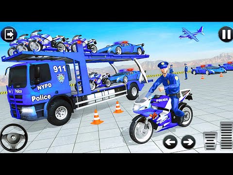 UK Offroad Police Bike Transporter: Police Transport Games 02 - Android Gameplays