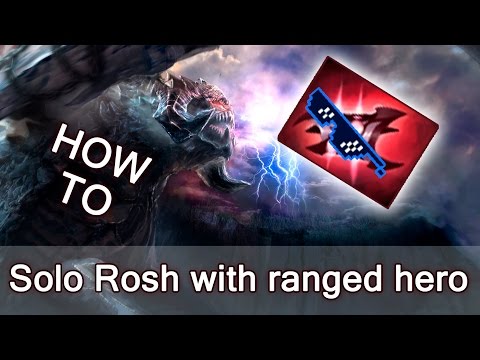 Solo Roshan with any ranged hero and Armlet — how to