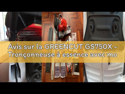 Avis sur la GREENCUT GS750X - Tronçonneuse à essence avec moteur 2 temps 75cc 4.8hp avec lame 24'',