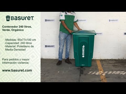 Bote Contenedor De Basura Con Ruedas Y Tapa 240 Lt Azul | Mercado Libre