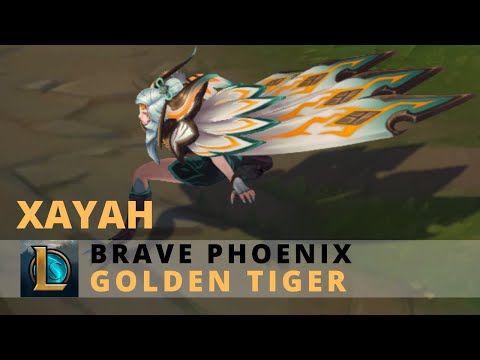Brave Phoenix Xayah Golden Tiger Event Chroma - League of Legends