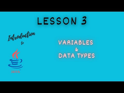 Introduction To Java Programming Lesson 3 Variables Data Types