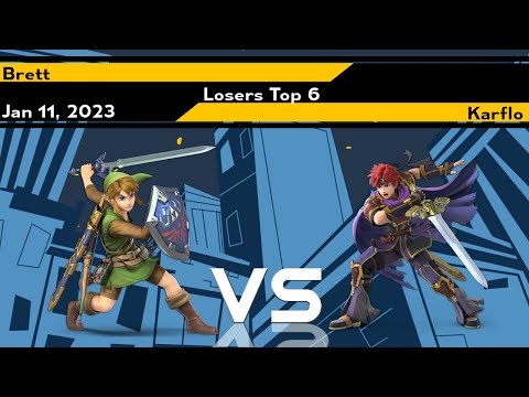 Xeno275 L.Top 6 - Brett (Link) Vs. Karflo (Roy Dark) - SSBU Ultimate Tournament