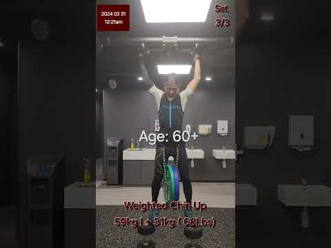 +31kg Weighted Chin Up Set 3/3 Daily SHORT Strength Training Program 2024 03 31