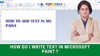 How do I write text in Microsoft Paint ?