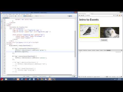 Beginner jQuery Tutorial 18 - Intro to Events