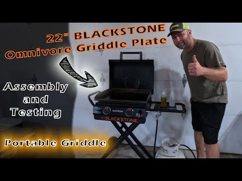 Blackstone Grill w/ Omnivore 22-inch griddle with folding legs - Assembly, Seasoning and First Cook