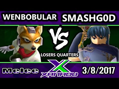 S@X 192 - Wenbobular (Fox) Vs. SmashG0D (Marth) - SSBM Losers Quarters - Smash Melee