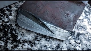 Forge Welding Damascus And Nickel Billet, High Carbon Steel Core, Blacksmithing, Knifemaking