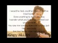 Gary Allan - Watching Airplanes(With Lyrics)