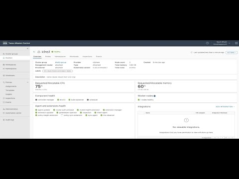 VMware Tanzu Mission Control integration with VMware Cloud Director