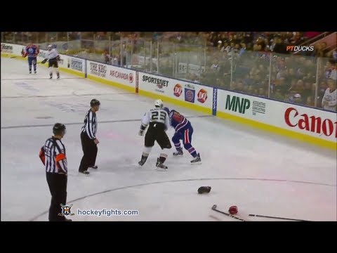 Francois Beauchemin vs Sam Gagner Jan 13, 2012