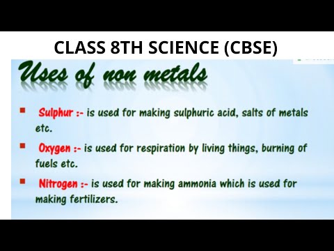 USES OF NON METALS